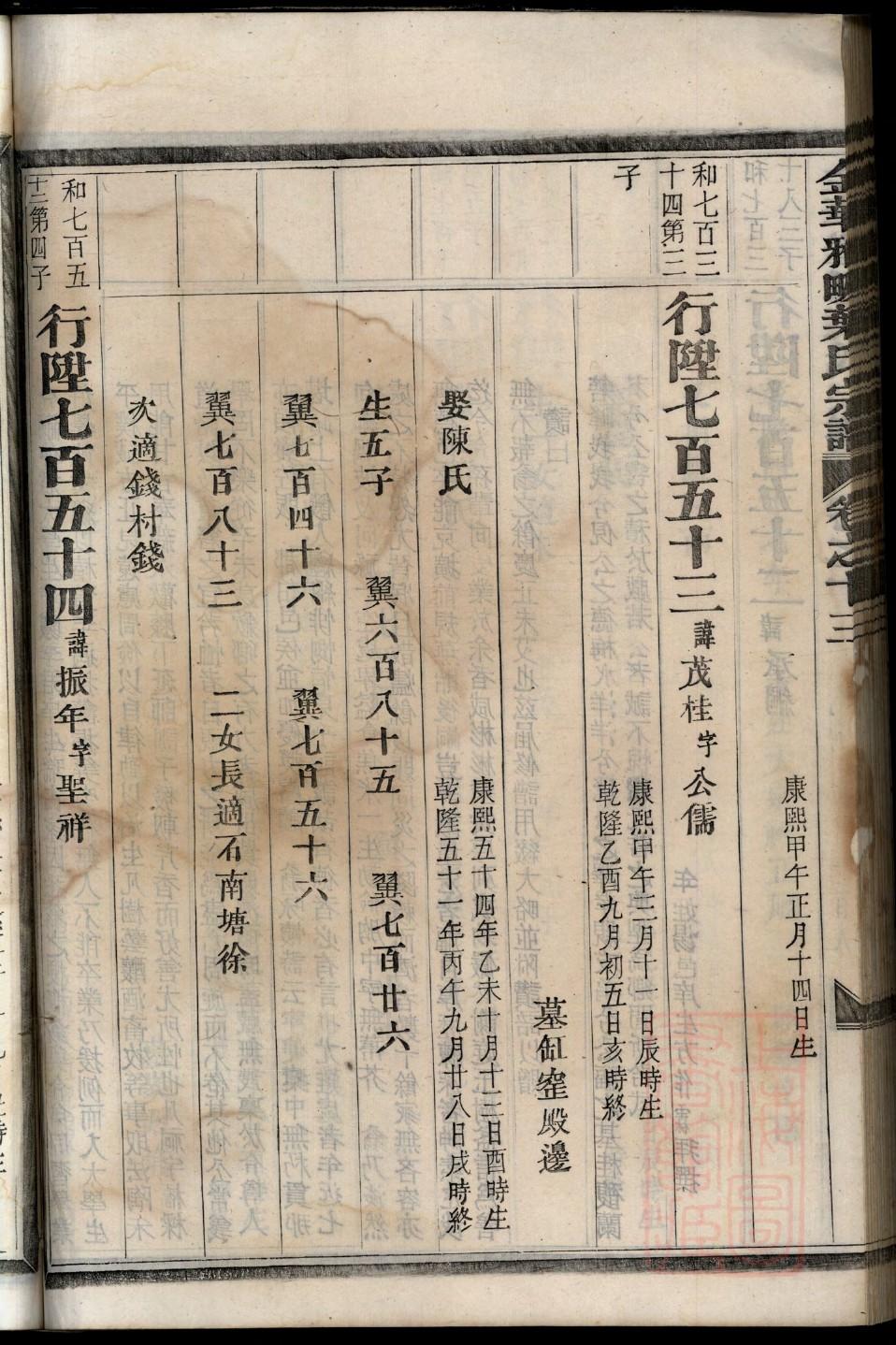 贝氏族谱字辈书