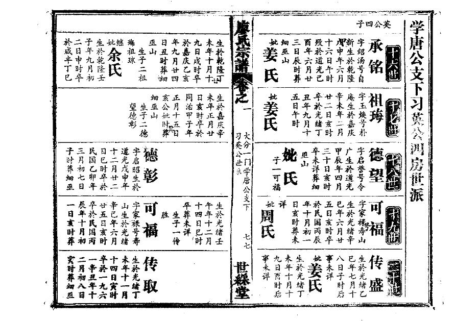 冷氏族谱查询