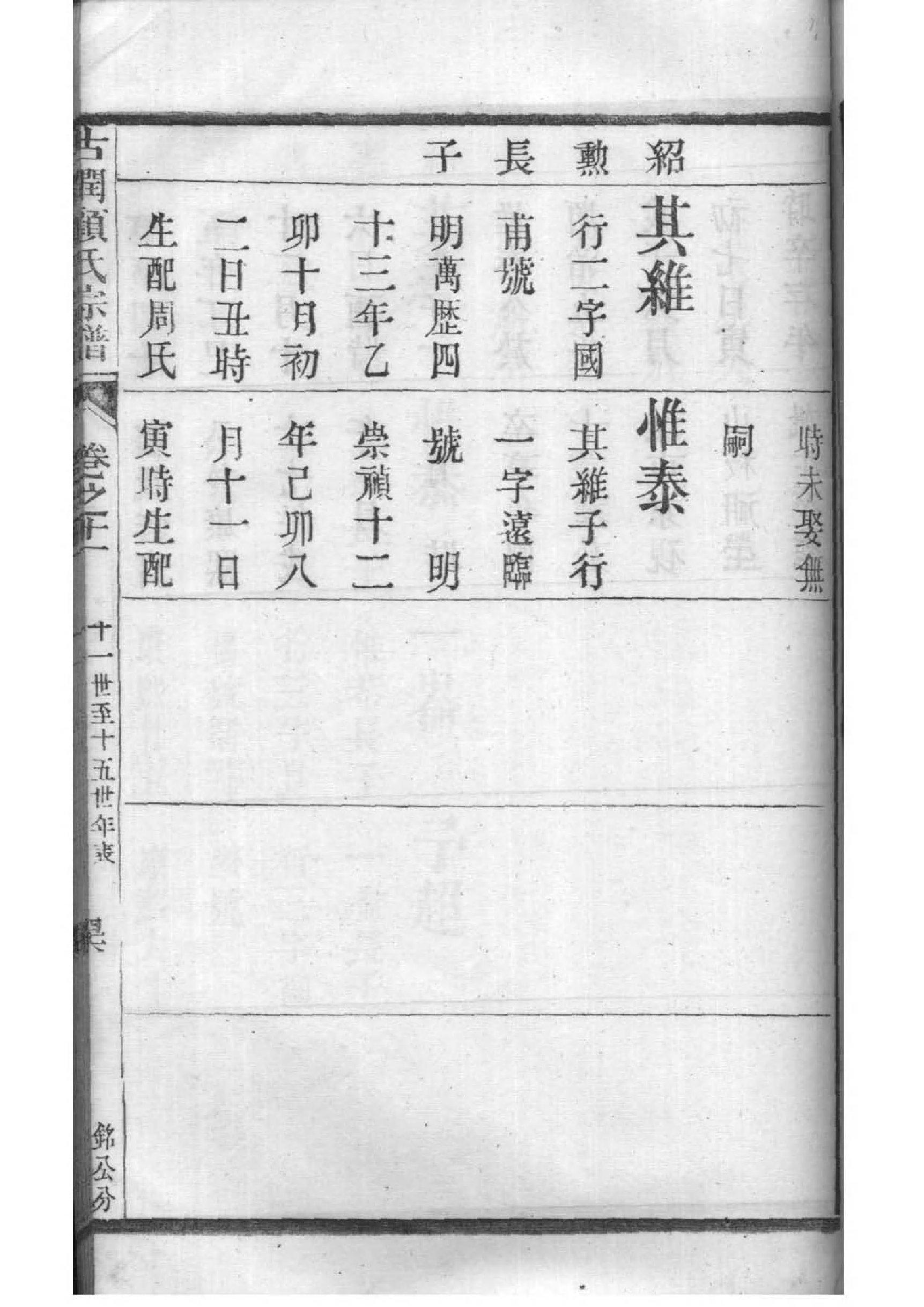 顾氏族谱辈分排字