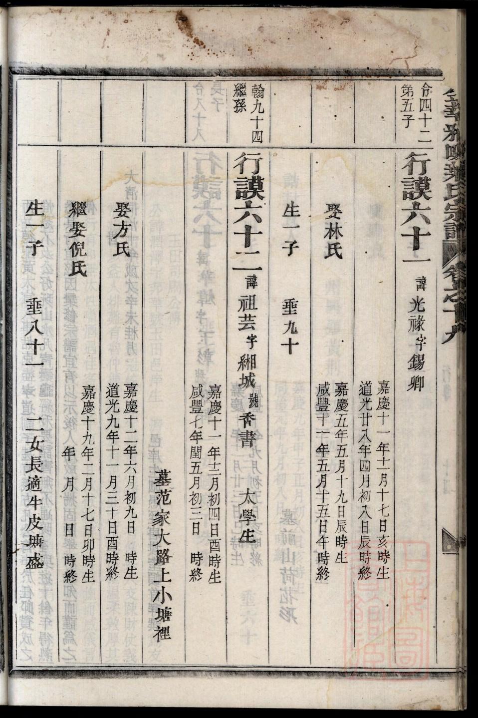 焦氏族谱字辈查询表