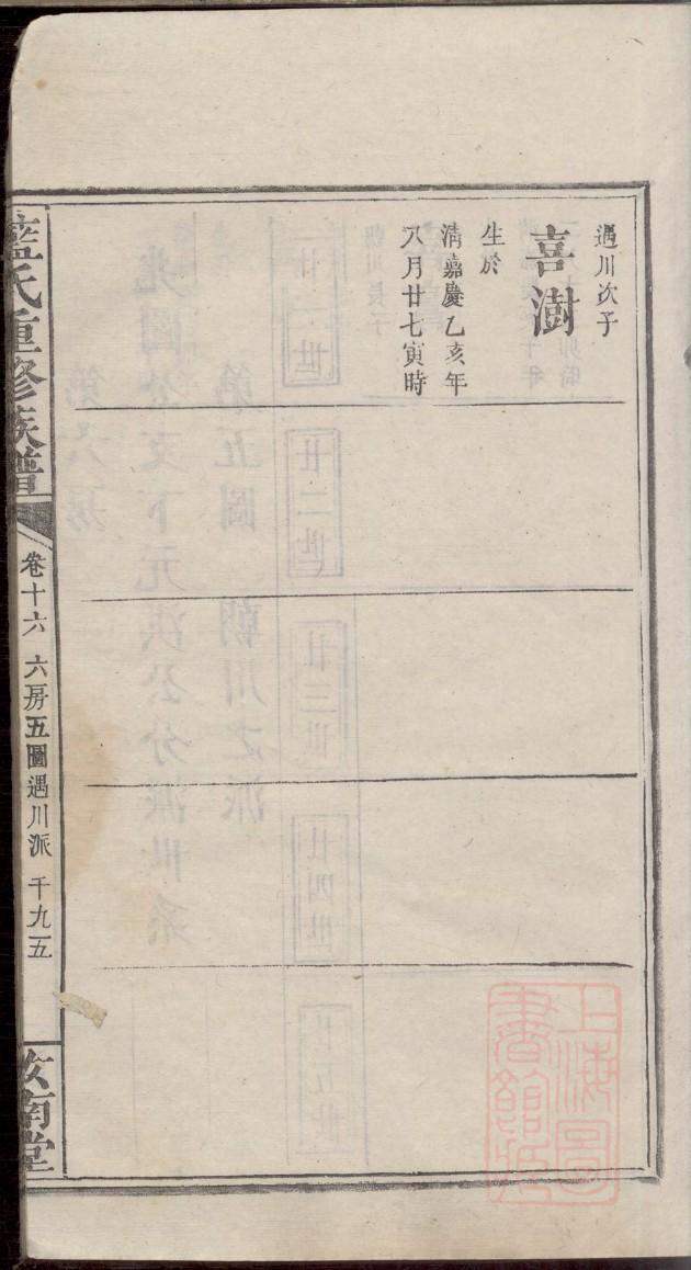 舒氏族谱十六字家训