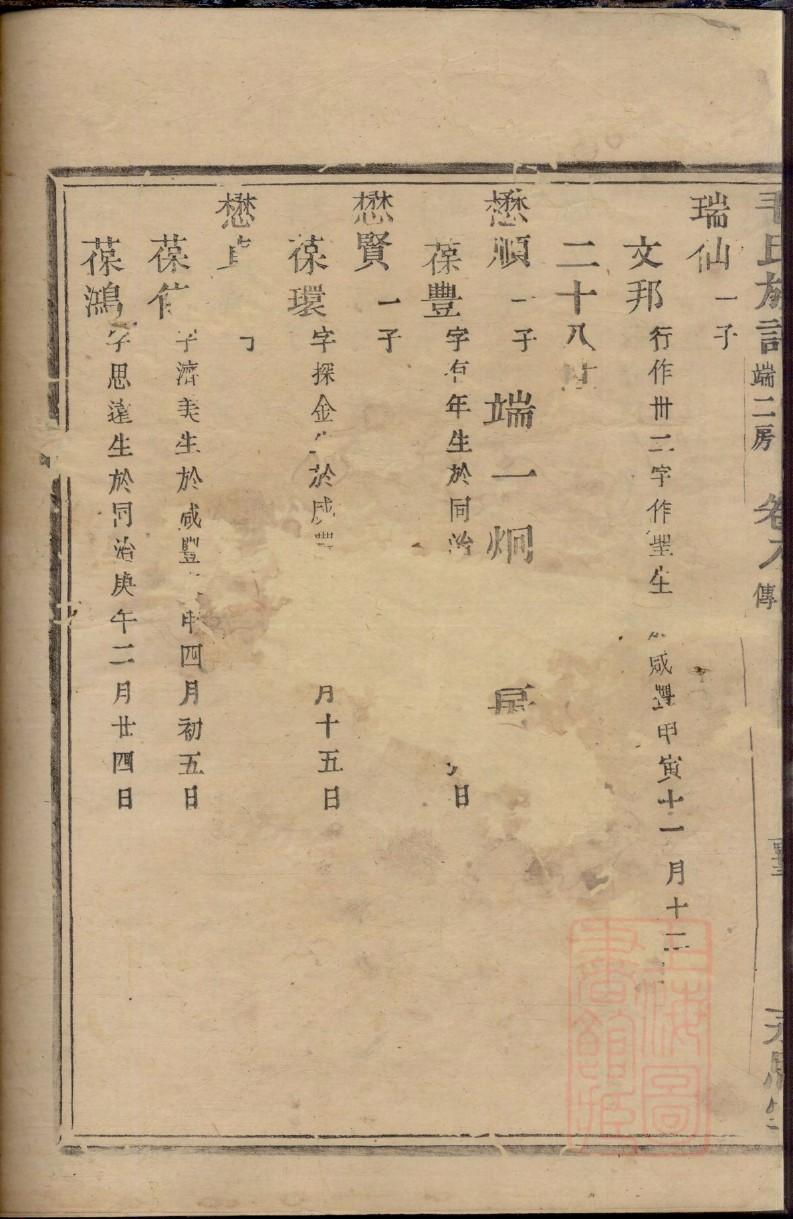 郑氏族谱字辈书
