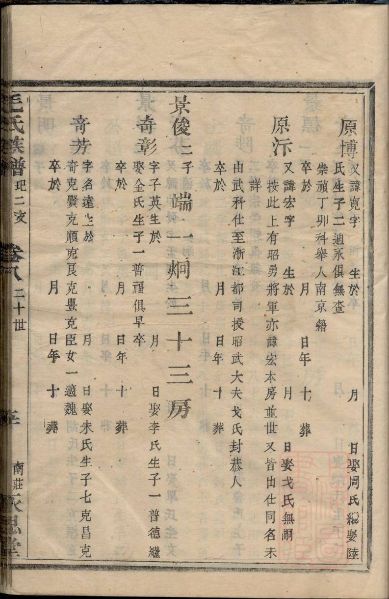 林氏族谱广东分支
