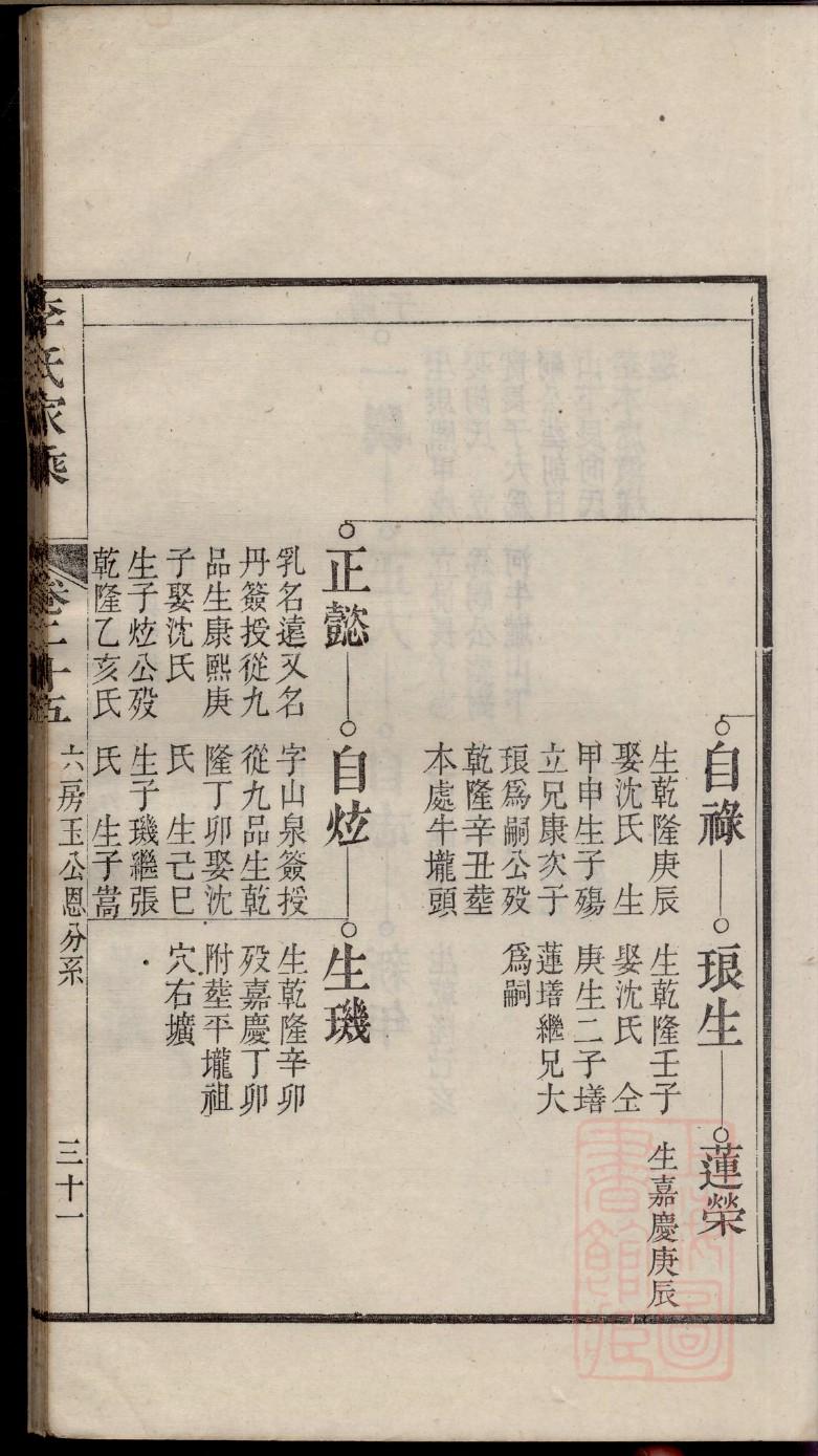 穆氏族谱辈分