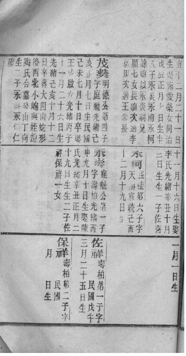 表格制作家谱