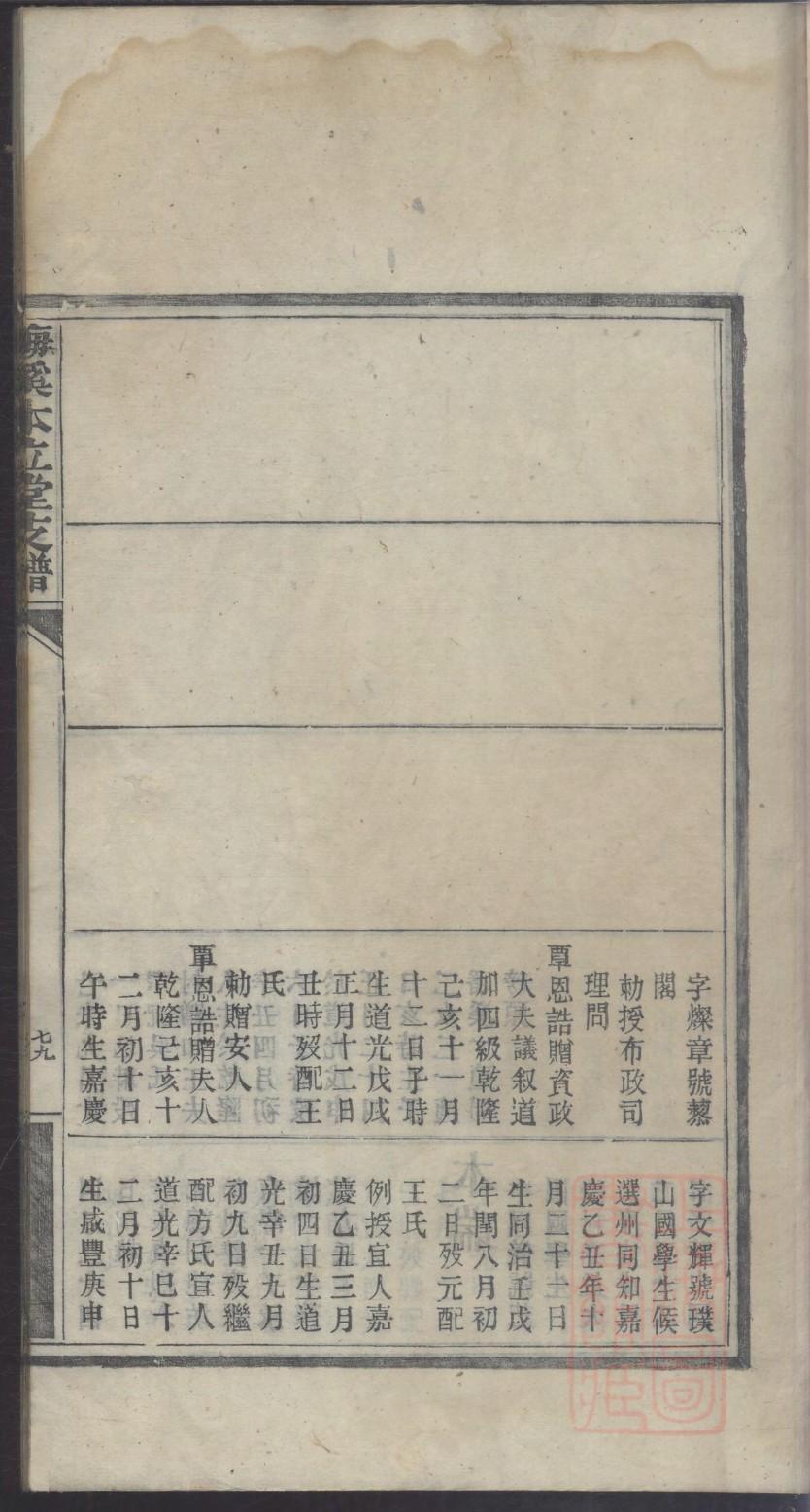 臧氏族谱字辈