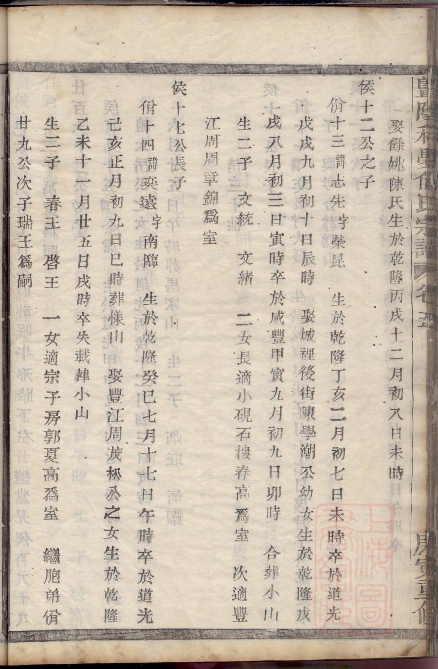蒋氏族谱北京分支