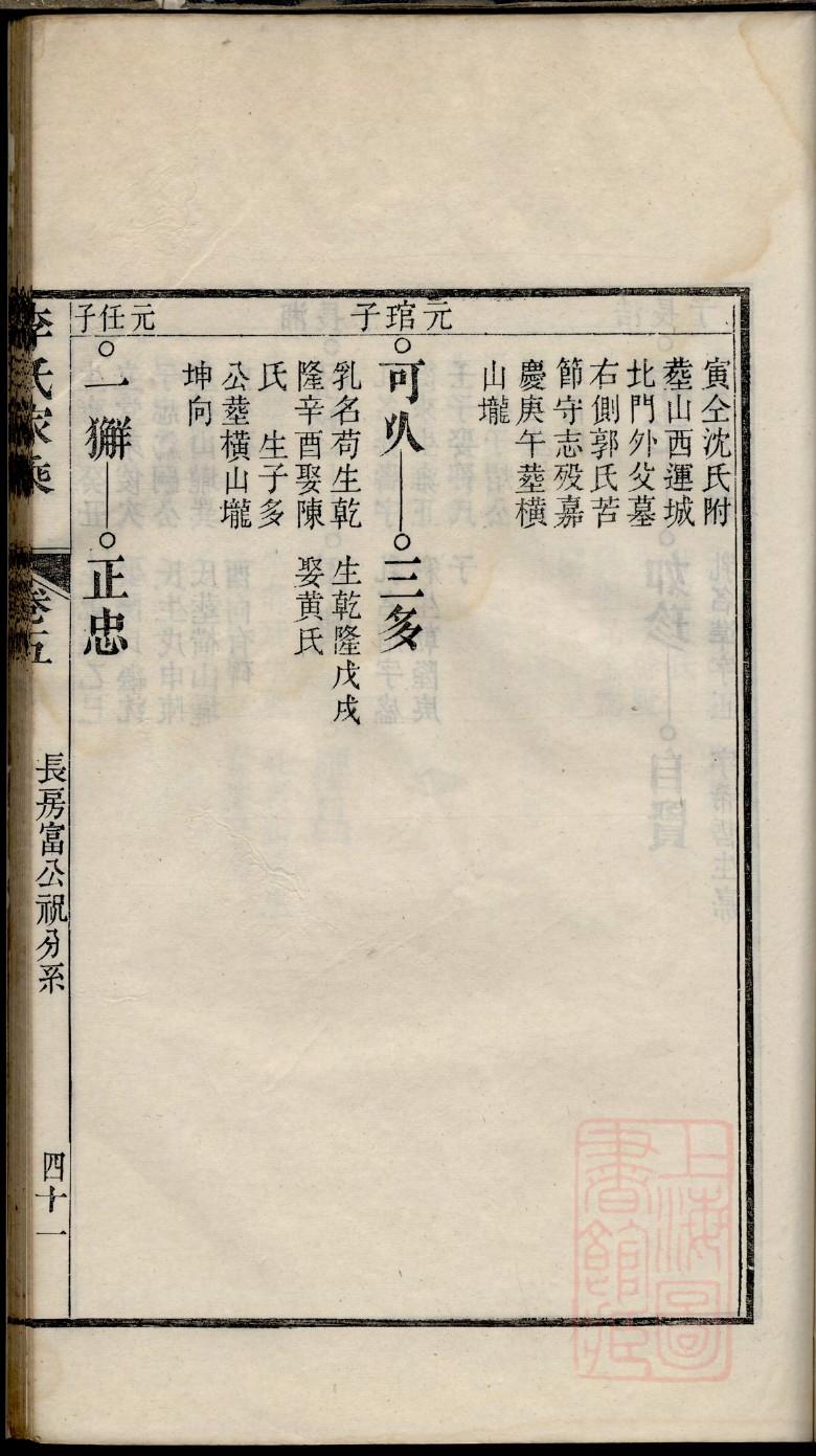 龙氏族谱广西分支