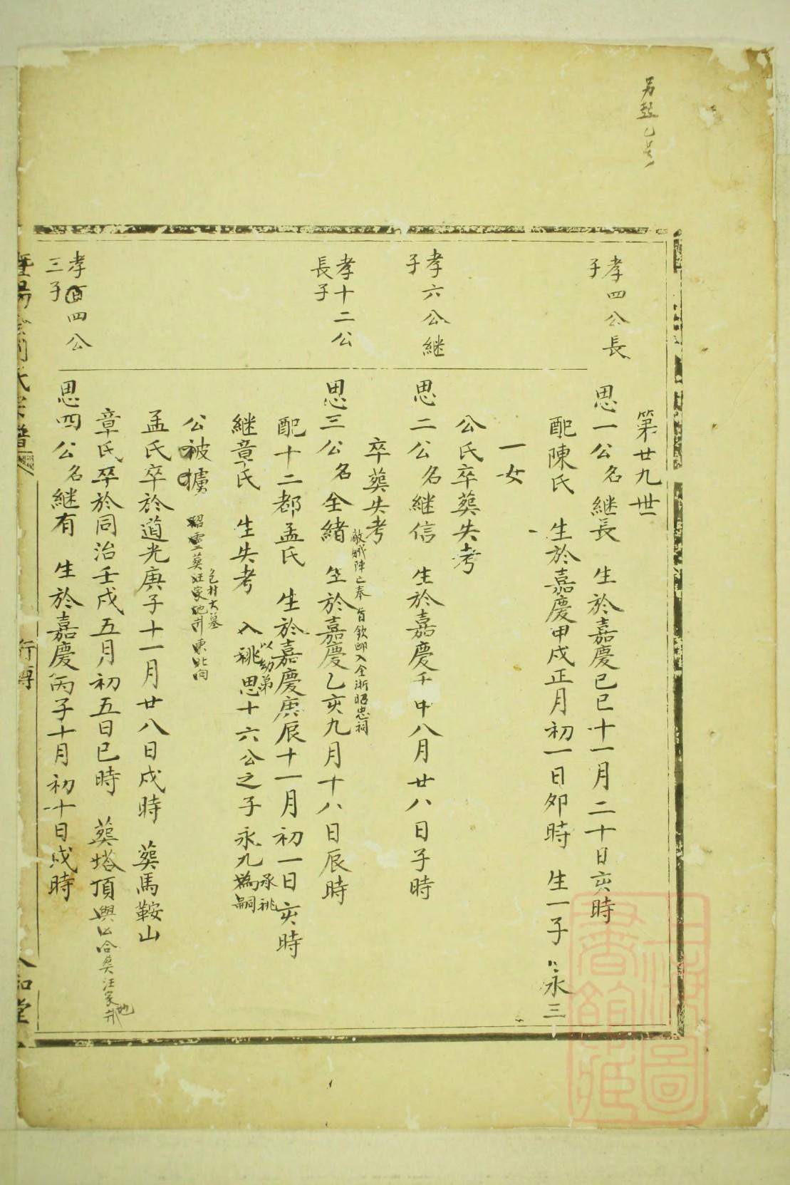 范氏族谱北京分支