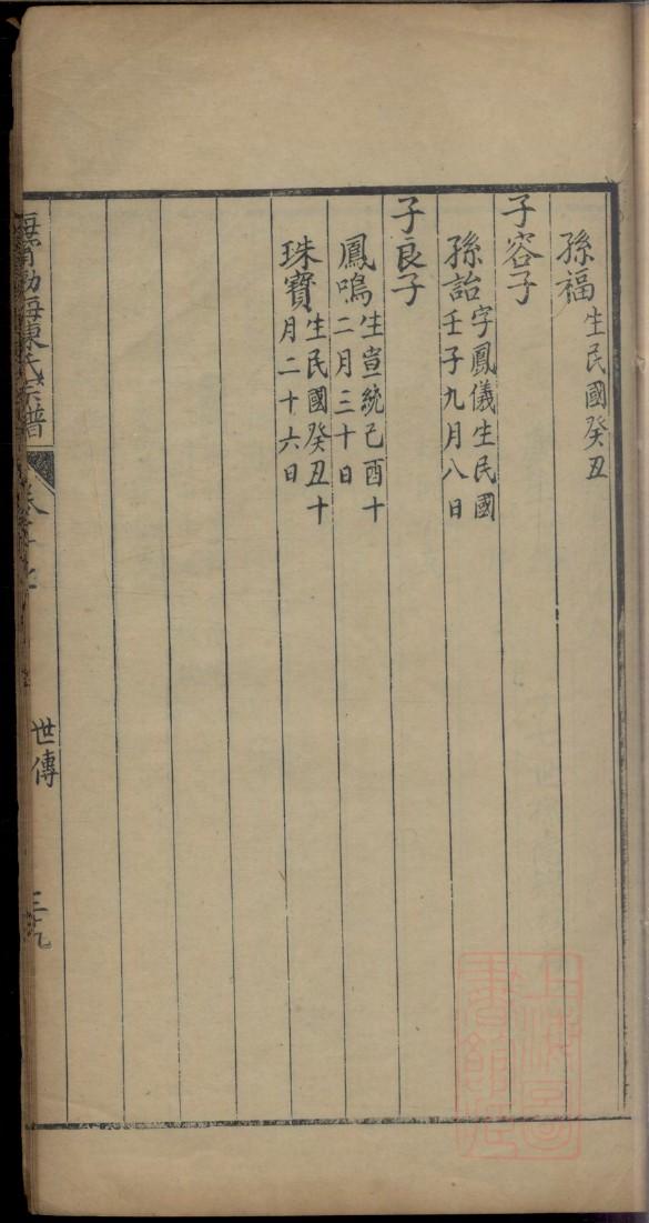 储姓家谱辈分表