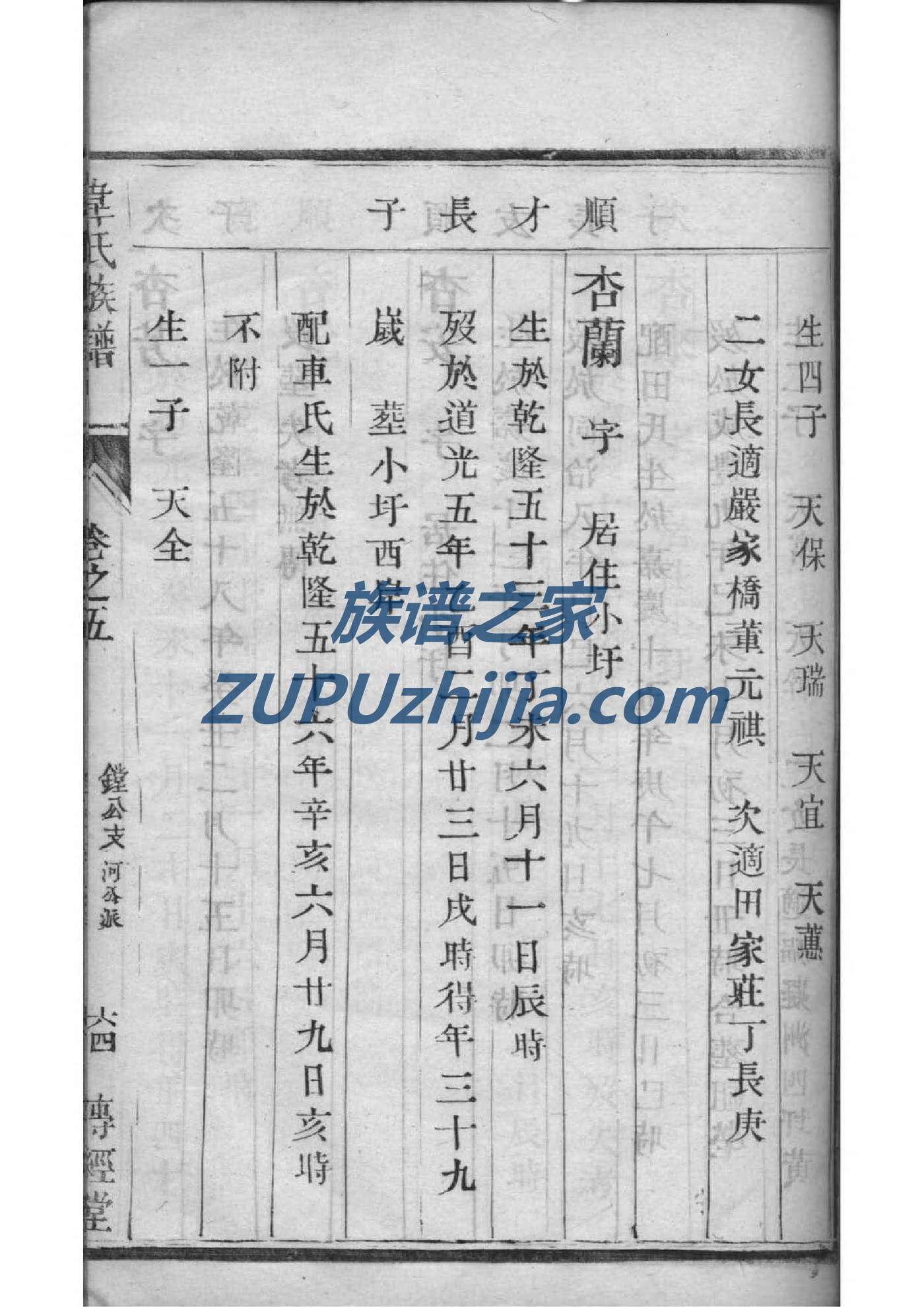 龙氏家谱