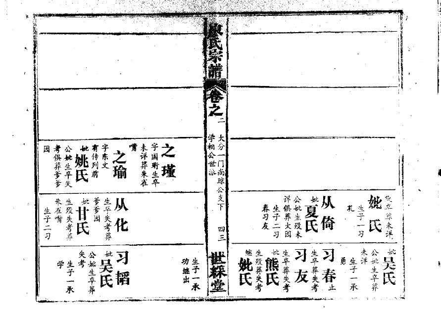 贺氏族谱字辈书
