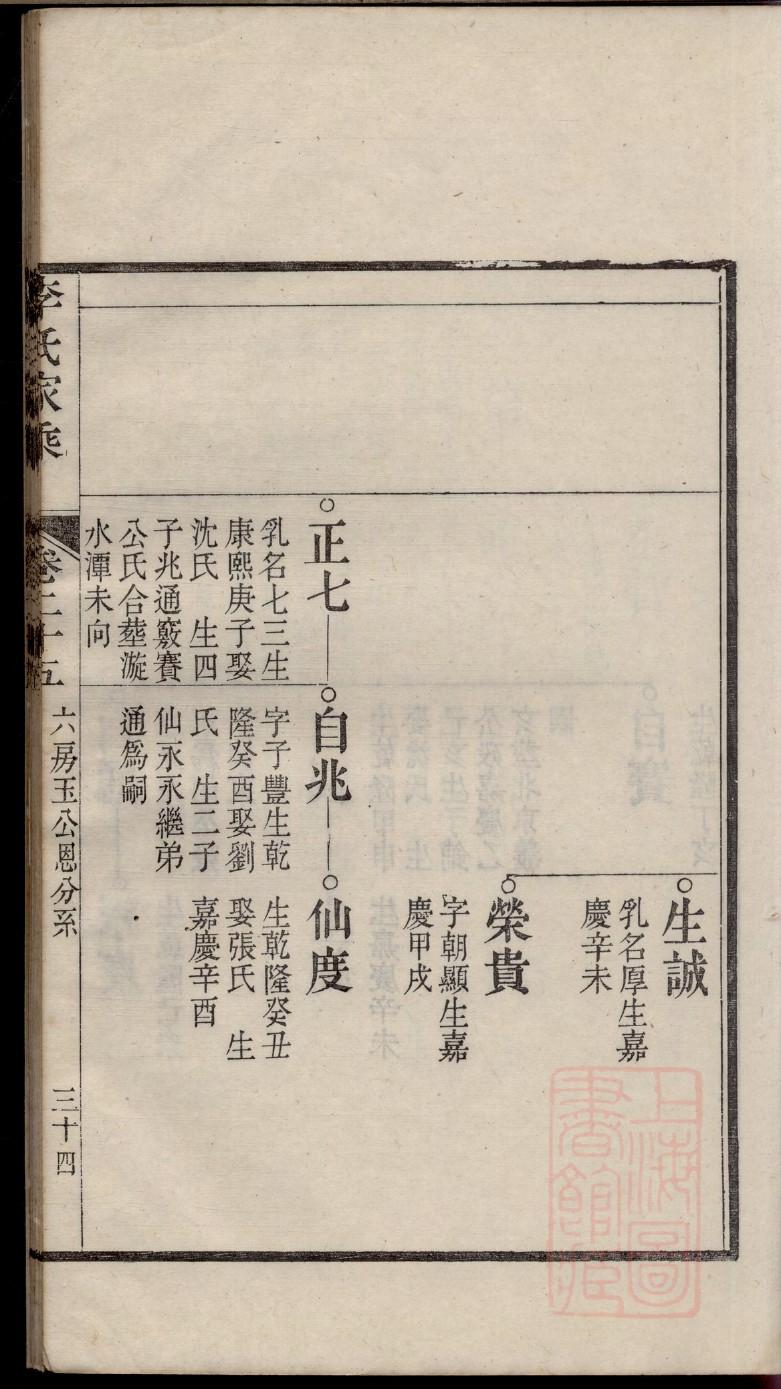 贯姓家谱辈分表