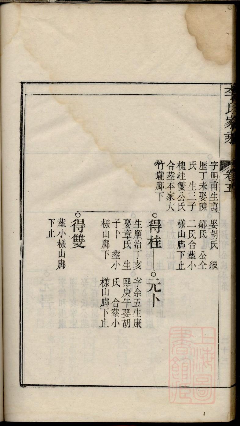 姚氏族谱湖北分支