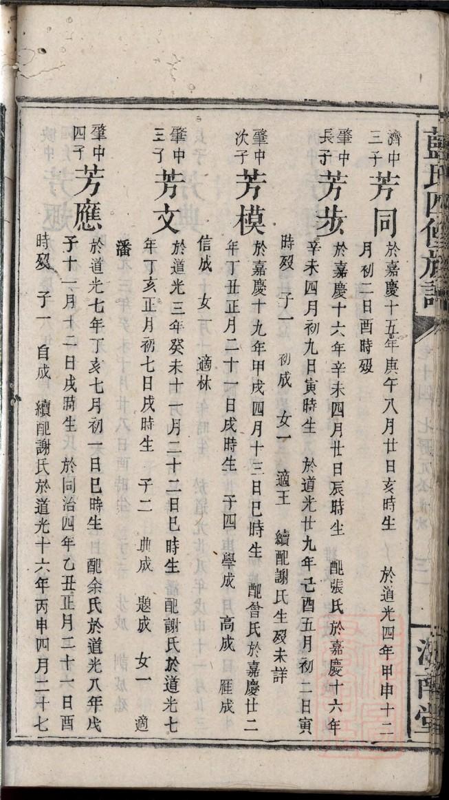 邱氏族谱安徽分支
