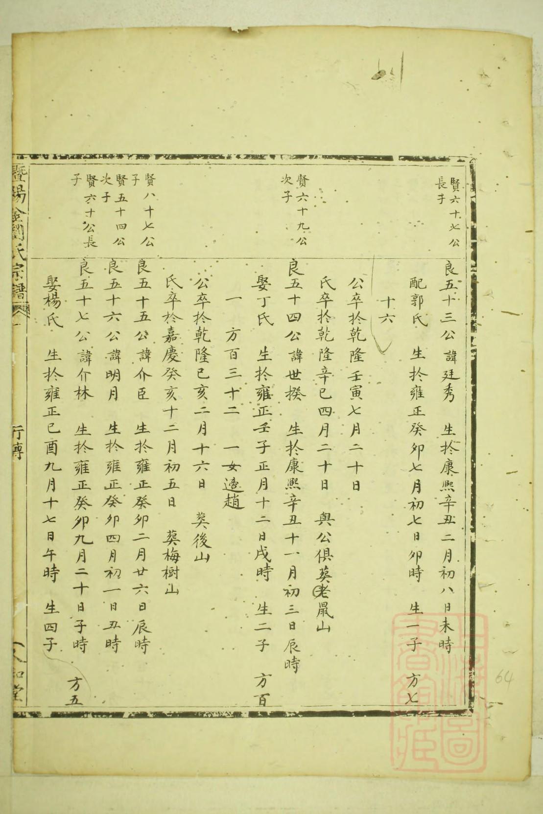 崔姓族谱