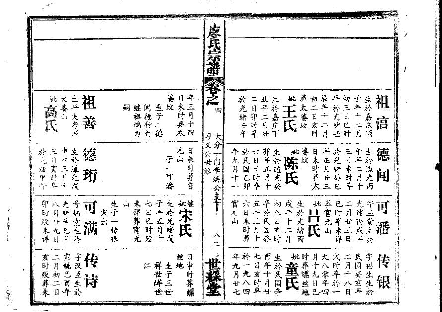 山家家谱查询