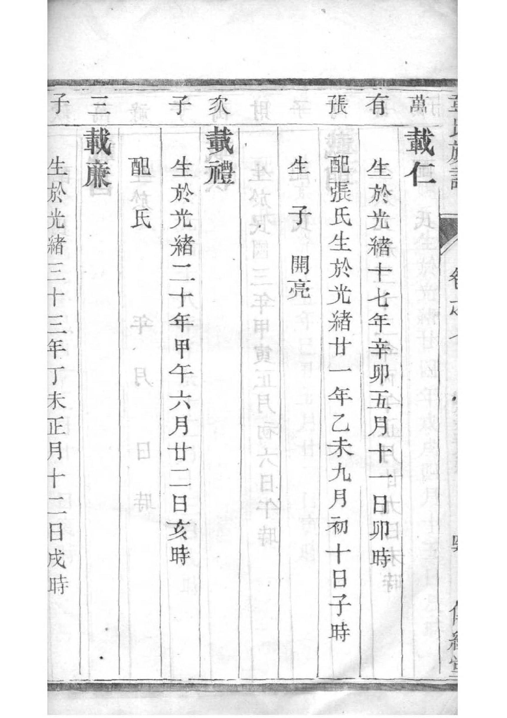 陆氏族谱云南分支