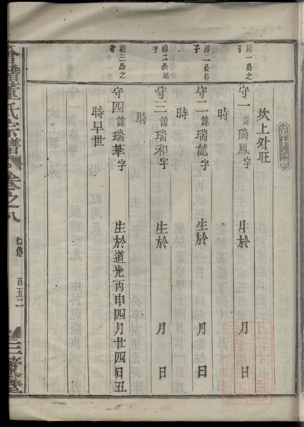 宦氏族谱辈分表
