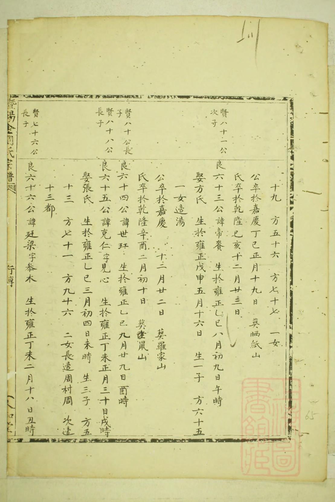 叶氏家谱辈分顺口溜