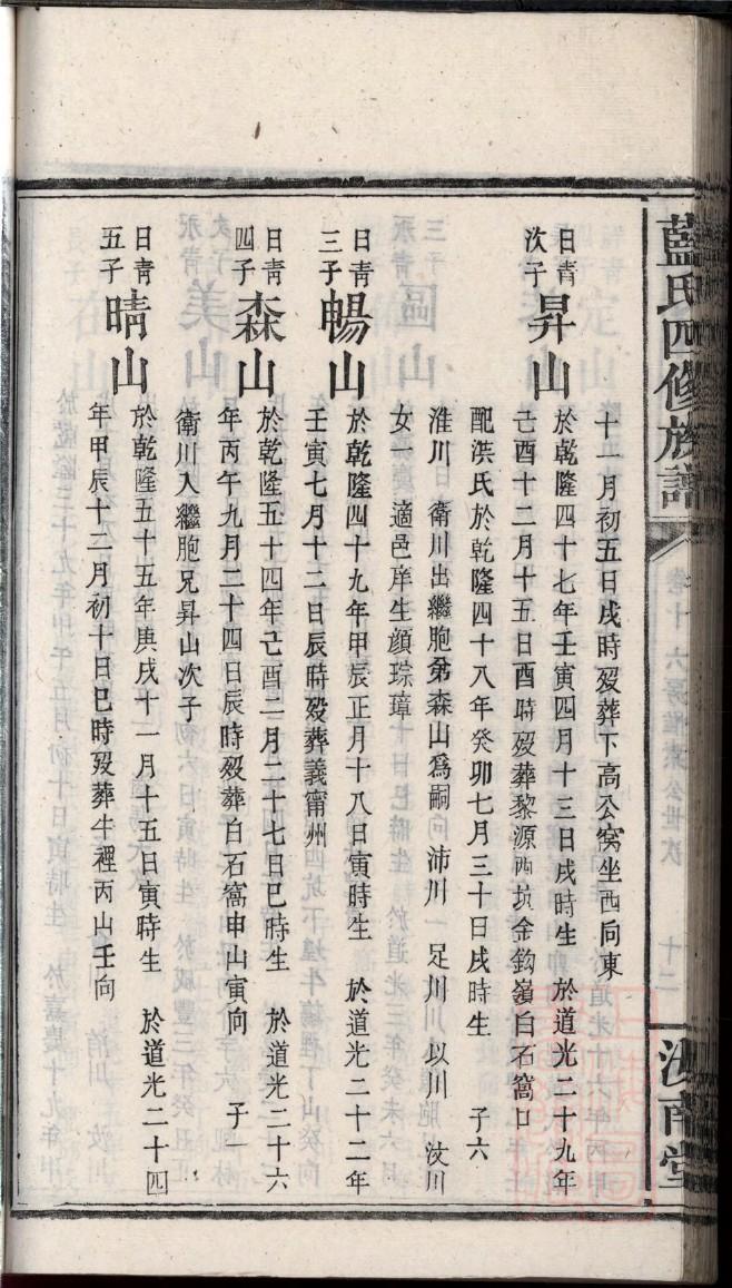 林家家谱查询