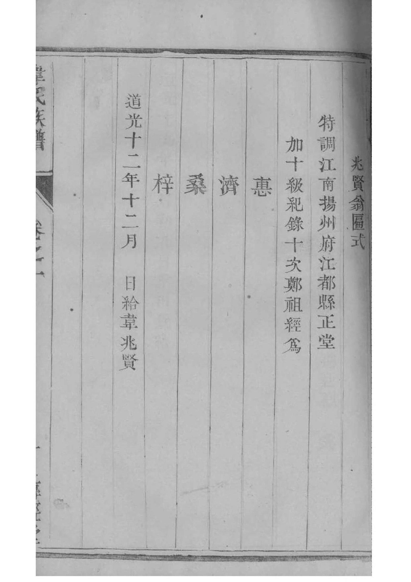 吕氏族谱陕西分支