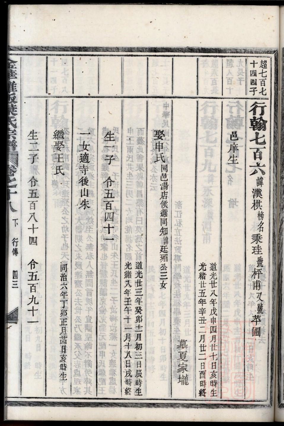 钟家族谱辈分