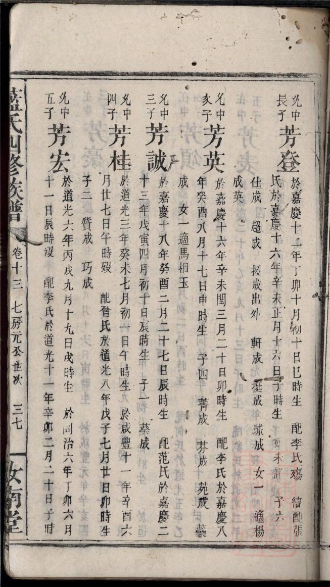 袁氏族谱北京分支