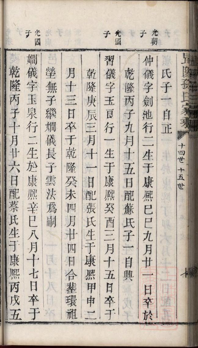 吕氏族谱江西分支