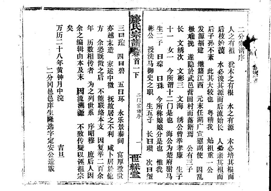 张氏族谱宁夏分支