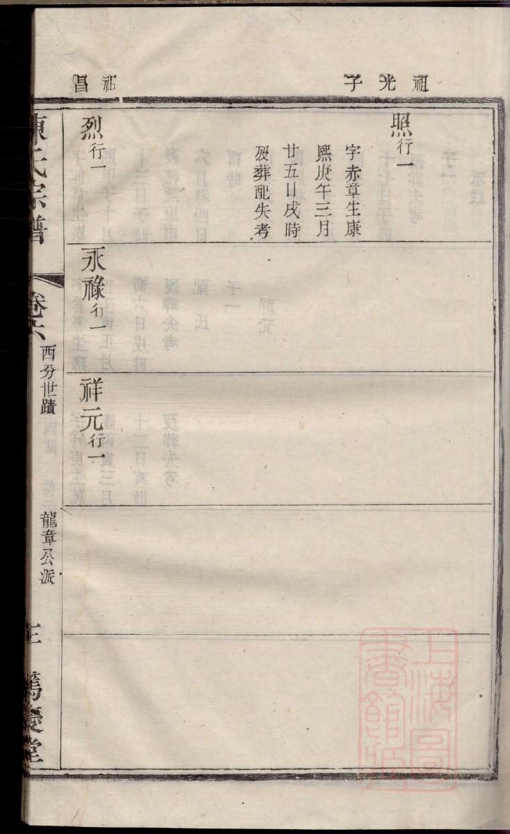 夏氏家谱会稽堂字辈