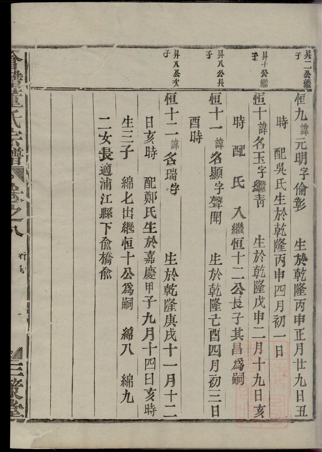 林族重修族谱祭词