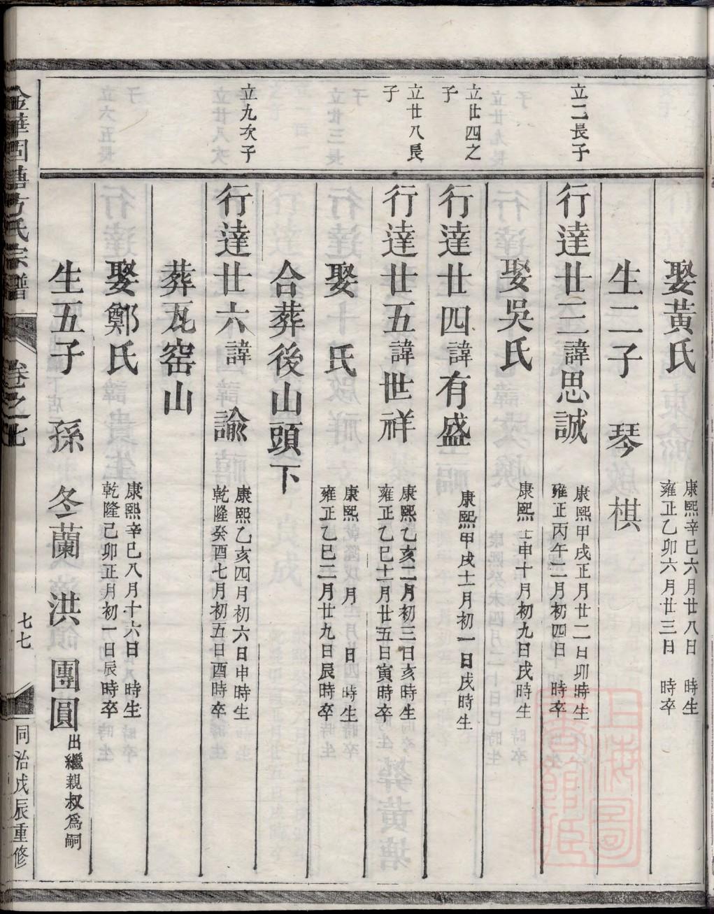 伊氏族谱十六字家训