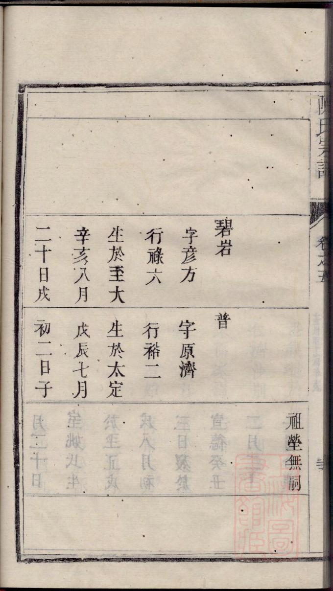 畅姓家谱辈分表