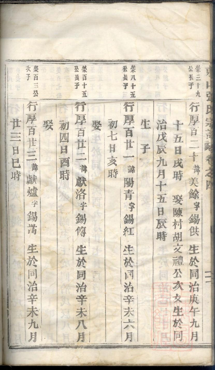 冻氏族谱字辈书