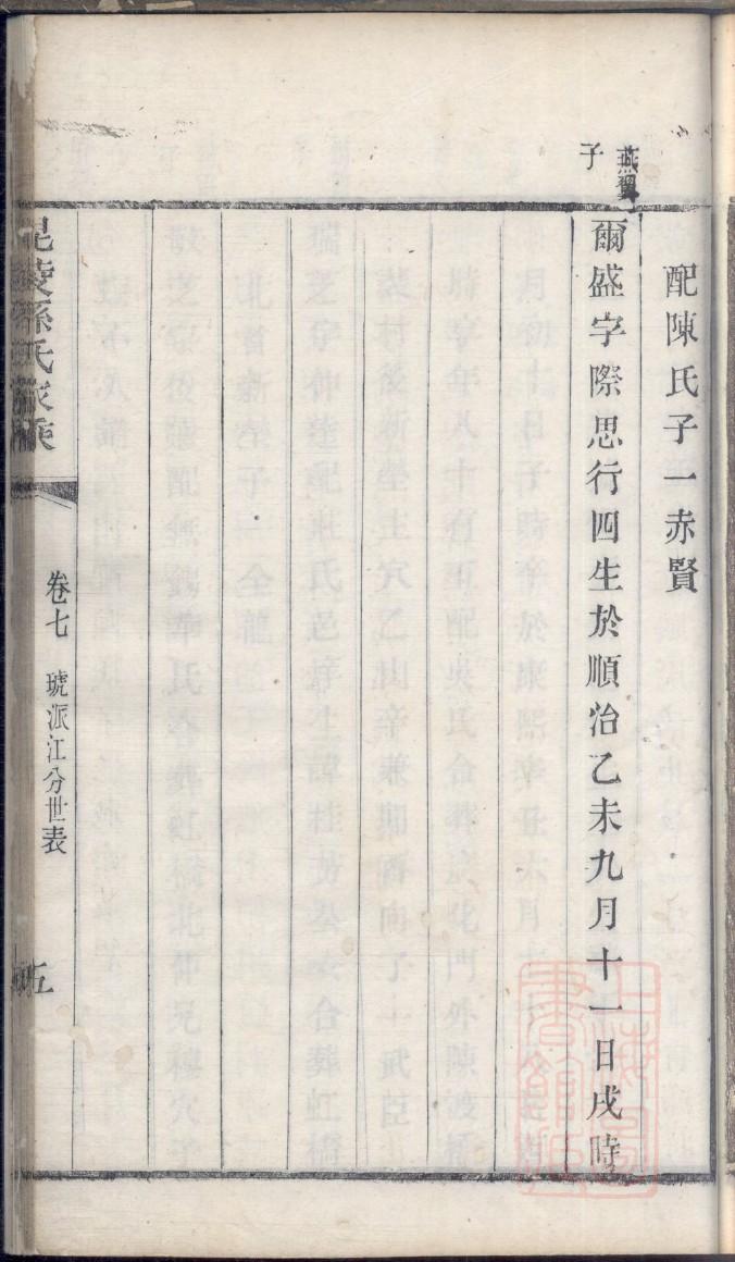 纪氏族谱排辈
