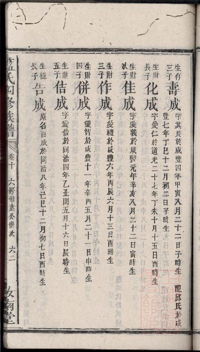 繁氏族谱图片