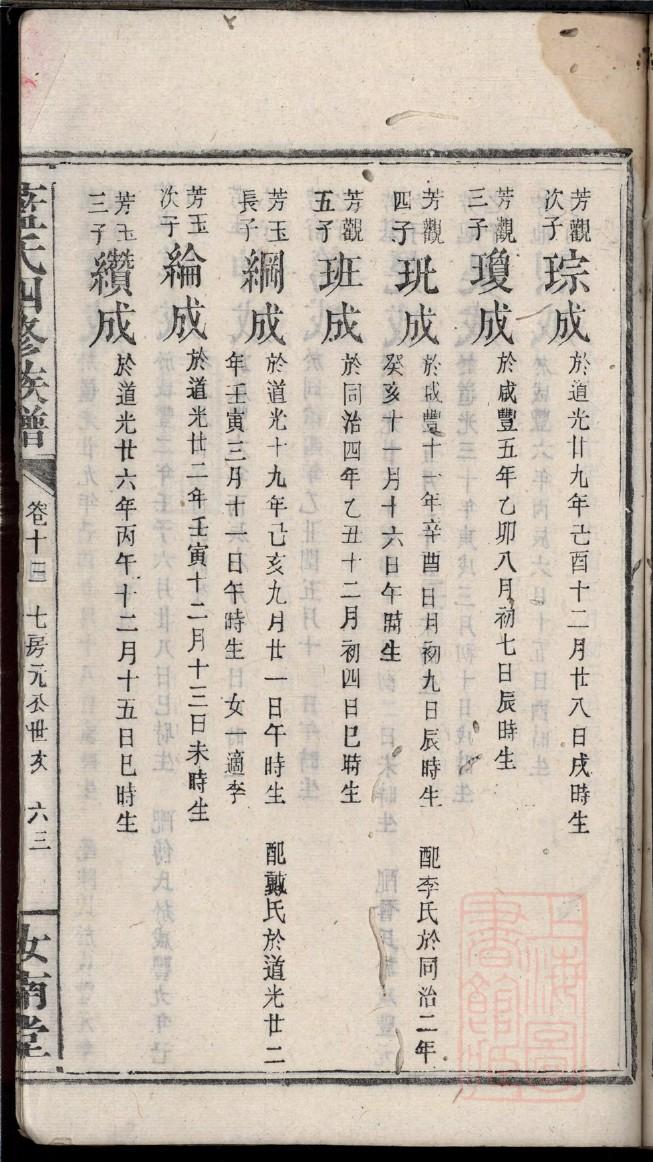 族谱作用