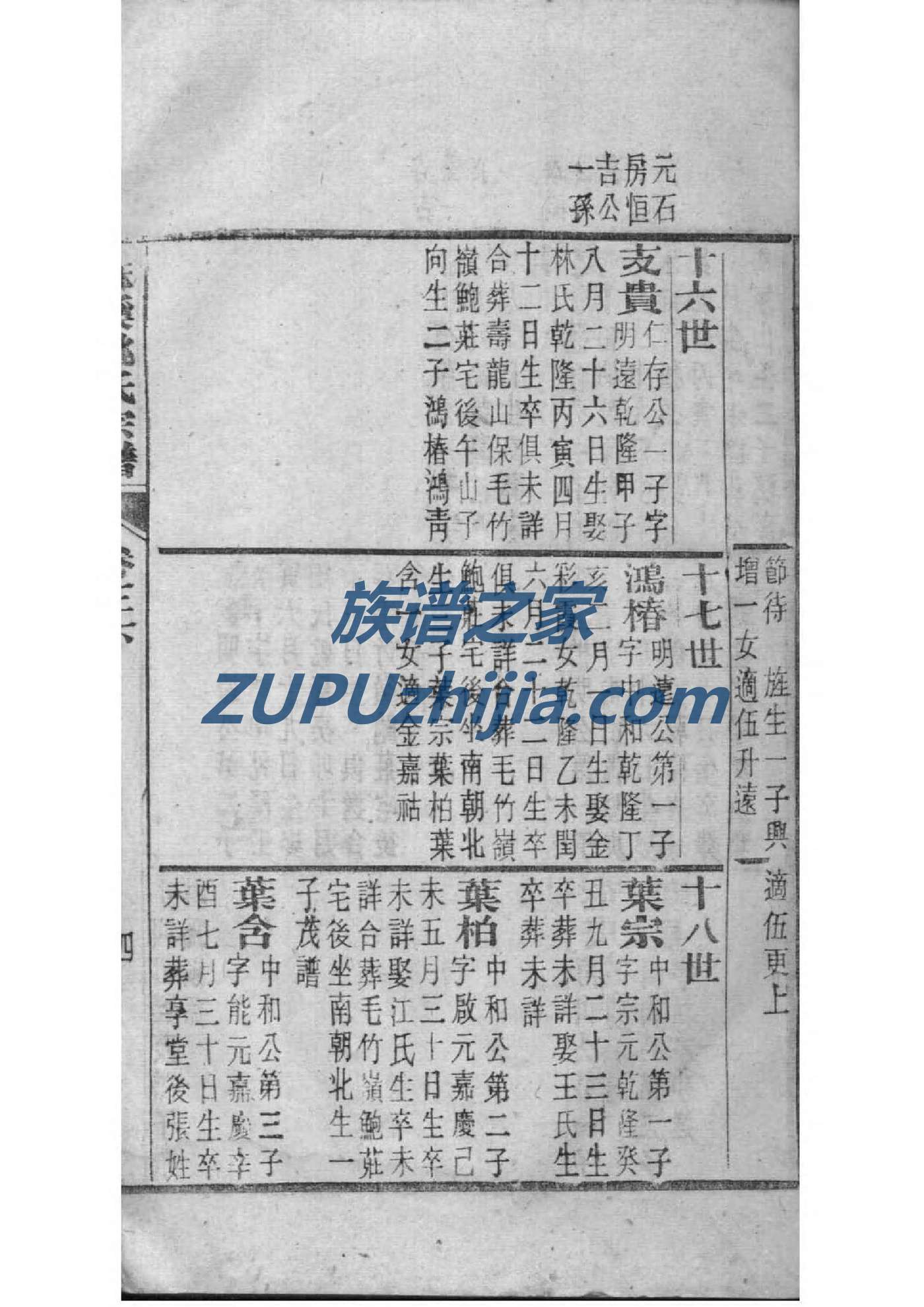 丁家族谱