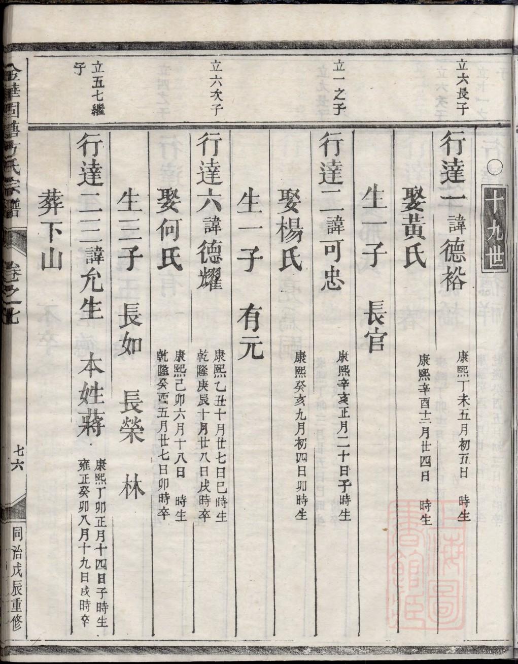 余氏族谱上海分支