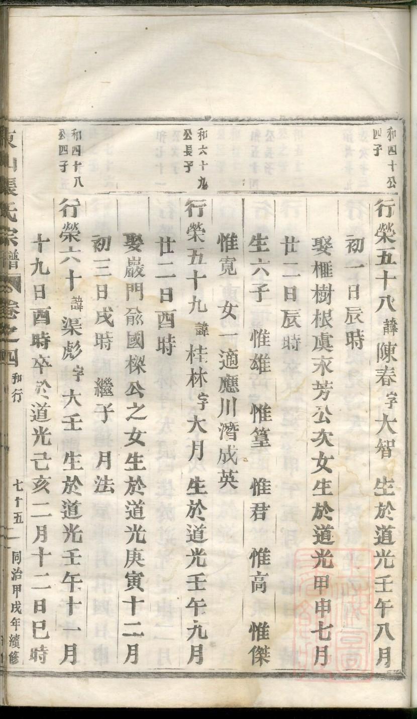 巴氏族谱十六字家训
