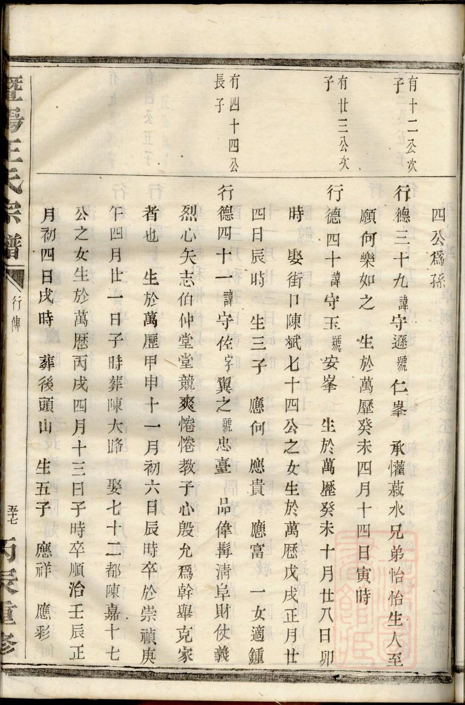 贝氏族谱字辈查询表