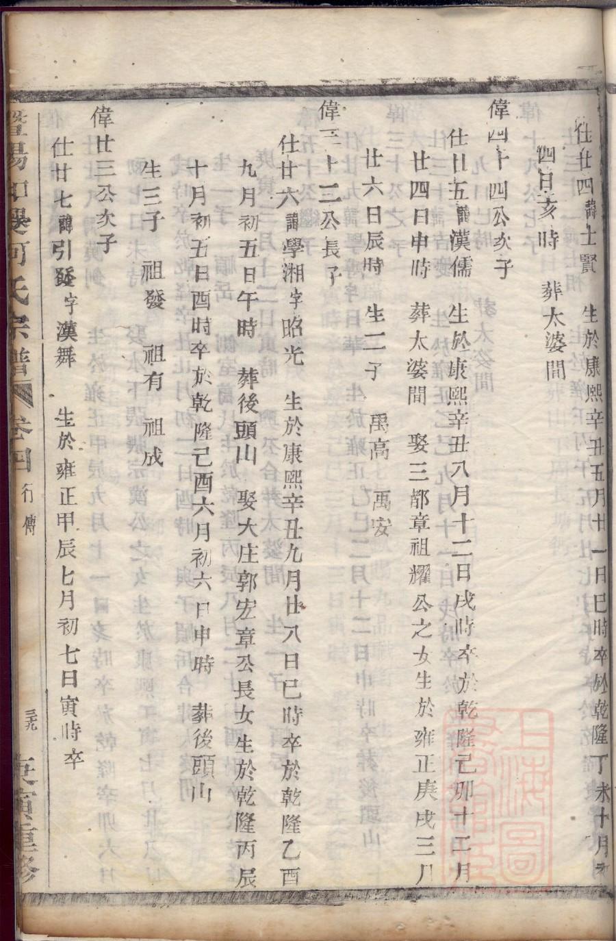 阎氏族谱海南分支