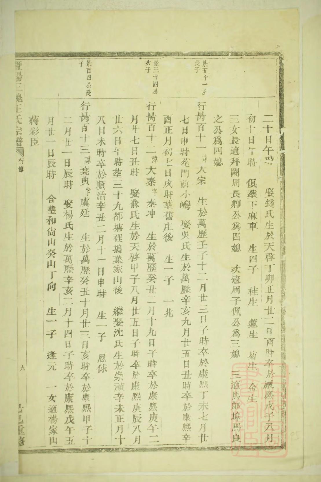 段干氏族谱字辈书