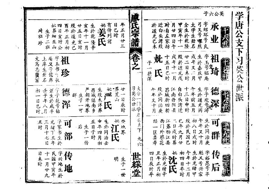 辟氏族谱图片