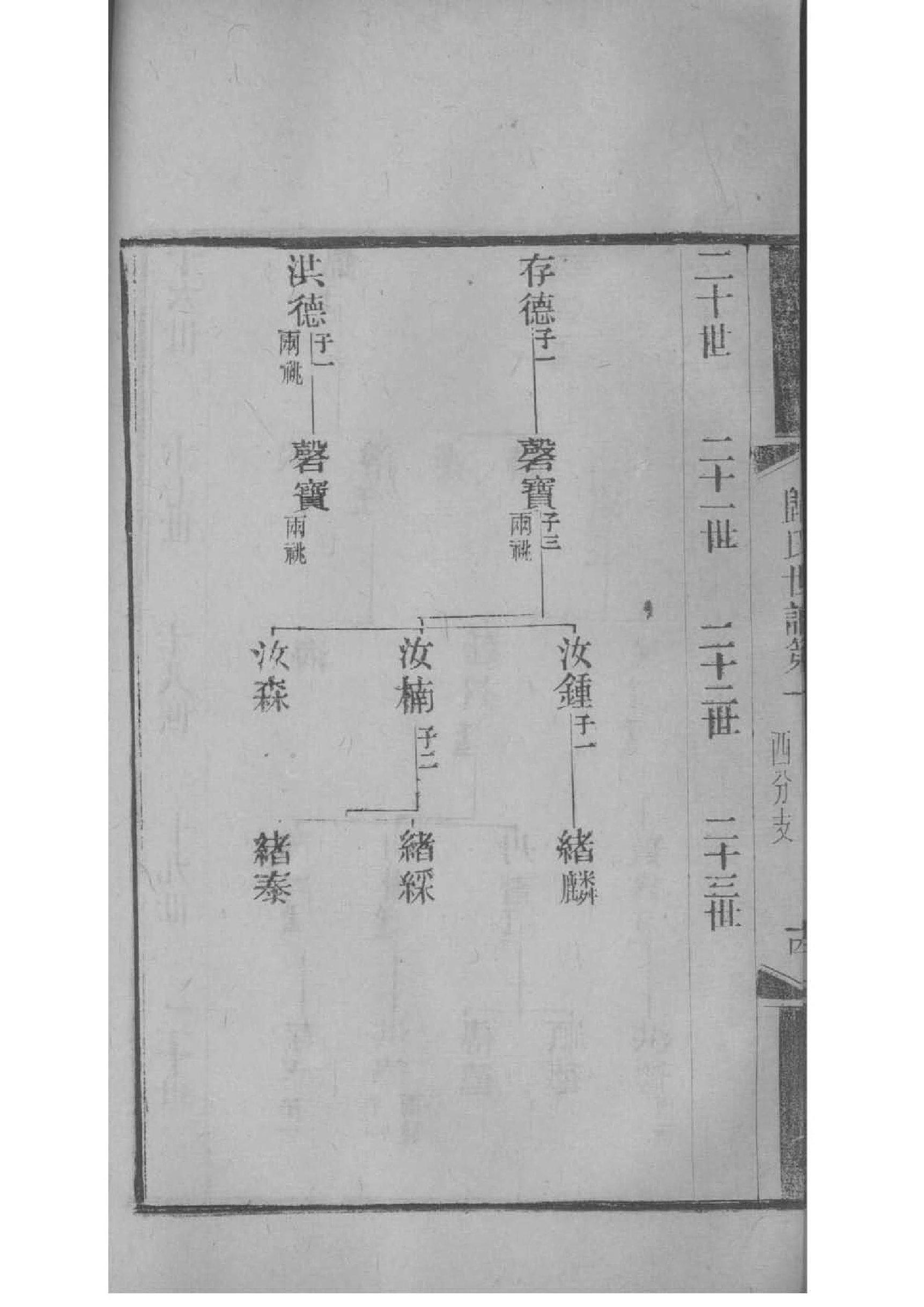 家谱表格
