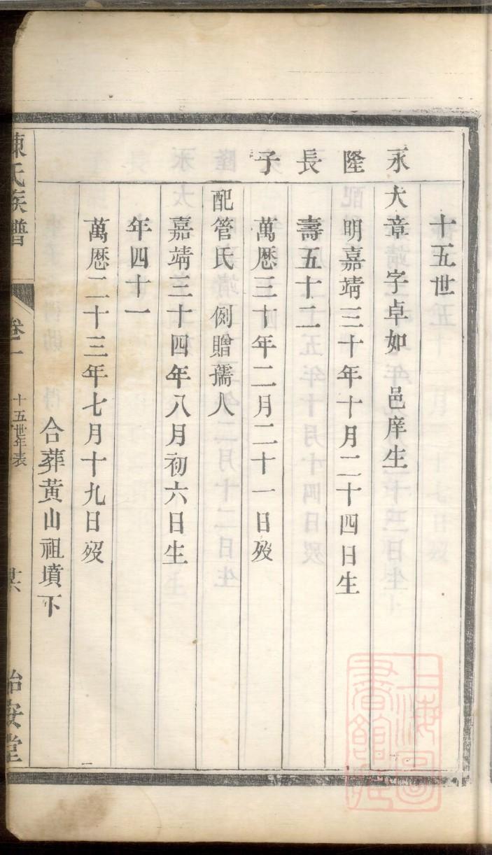 蒋氏族谱字辈书