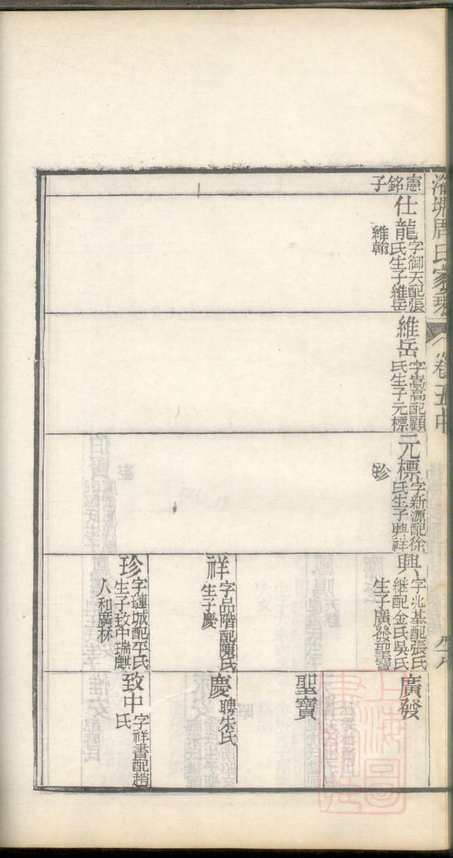 秋氏族谱字辈书