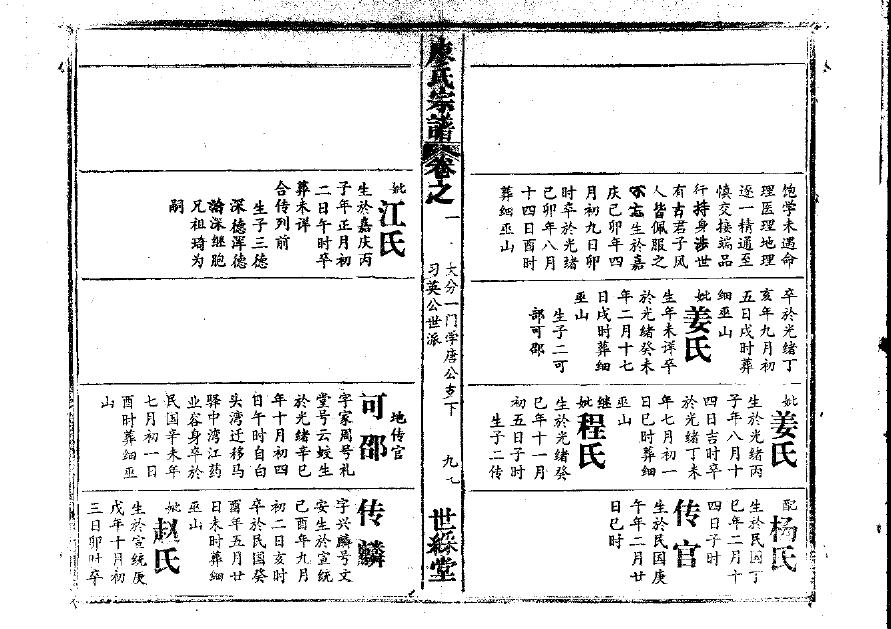 蔡氏家谱字辈顺序