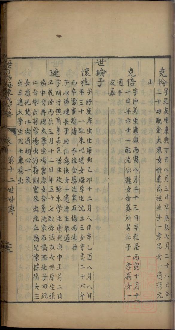 甫氏族谱字辈查询表